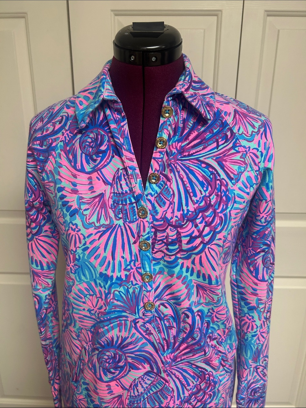 Lilly Pulitzer Ports Dress -Turquoise Oasis Shelleidoscope - Size XS - Picture 2 of 9